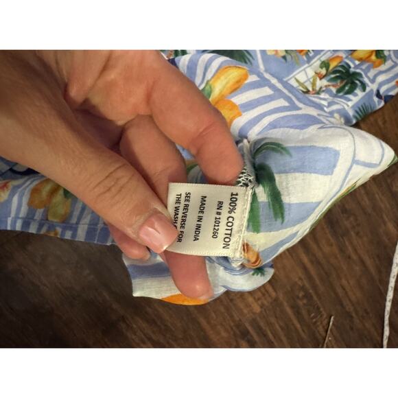 TRUE DESTINATIONS Tropical Toucan Print Tie Strap Midi Sundress Vacation Size XL - Picture 9 of 9